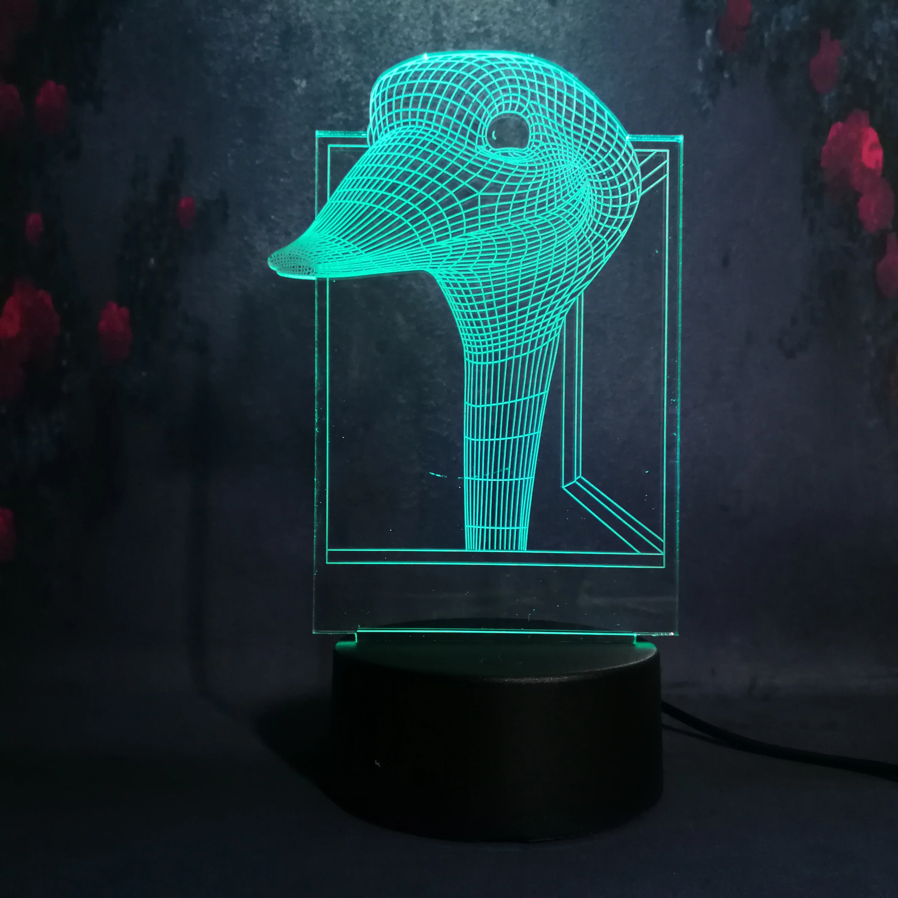 Friendly Animal Orangutan Gorilla Chimpanzee 3D USB LED Lamp dimming 7 Colors Changing Mood Illusion Table Night Light Decor