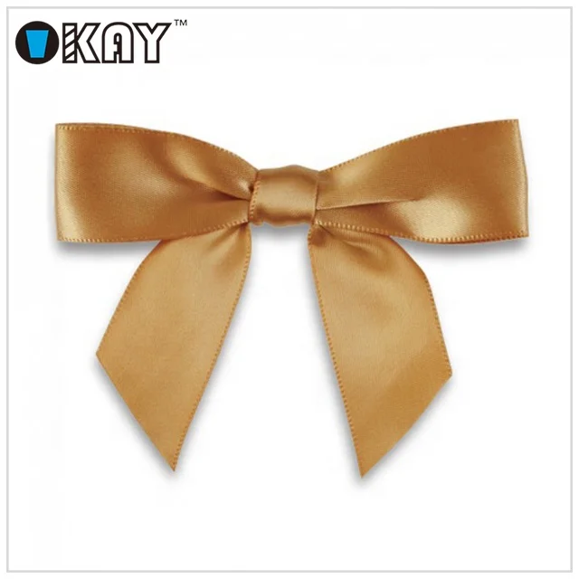 High quality flat ribbon bow with self adhesive tape for gift
