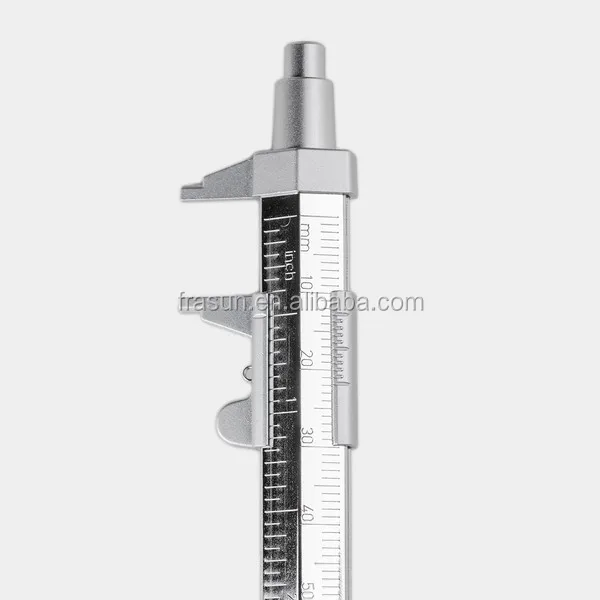 Silver color ballpoint pen, multi function tool pen vernier caliper pen