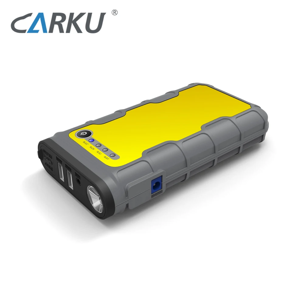 Портативный автомобильный стартер CARKU 600 А, внешний аккумулятор в наличии для зарядки мобильного телефона со светодиодной подсветкой, минимальный заказ 50 шт.