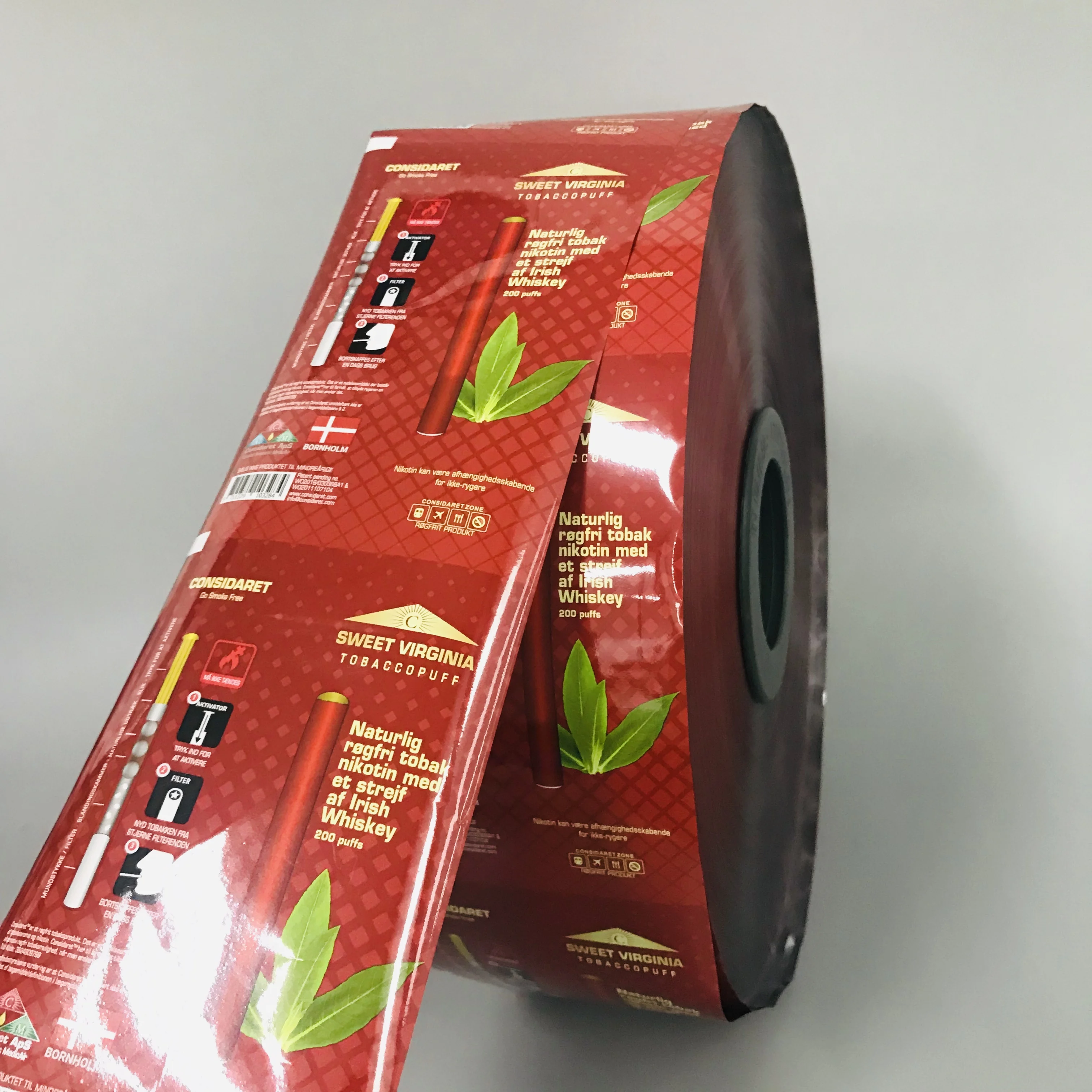 OEM custom logo printed food grade hdpe opp plastic sachet packaging film roll