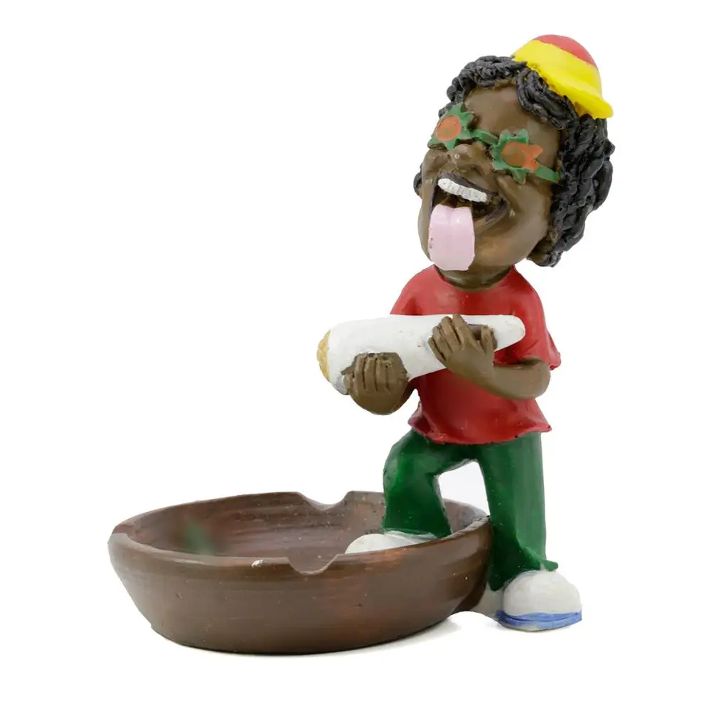Mettle Cute Jamaica Resin Ashtray Creative Resin Ornaments