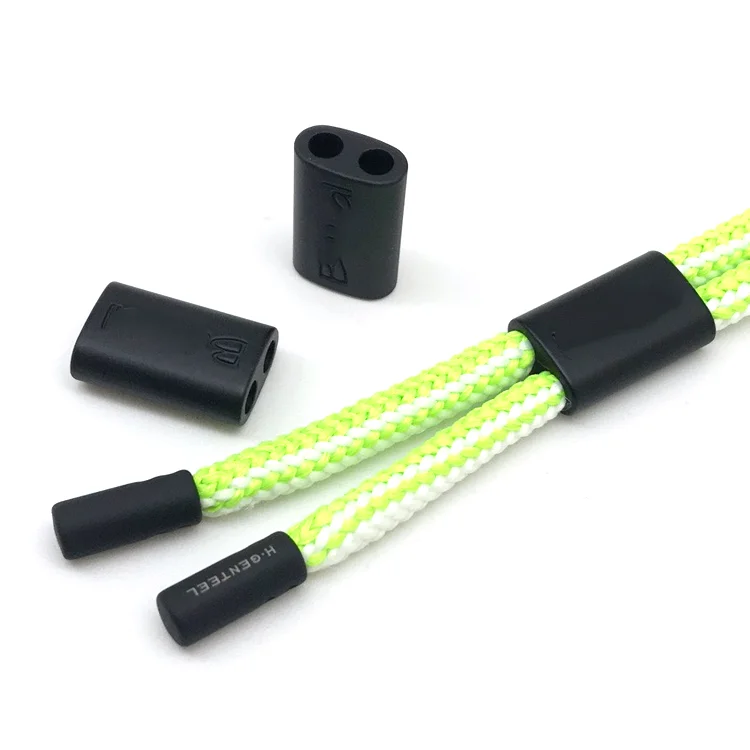 Заказной металлический матовый черный шнур из цинкового сплава для спортивной одежды