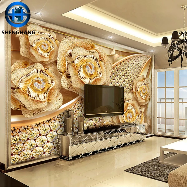 High quality non self adhesive bedroom wallpaper/wall paper in china colorful mural