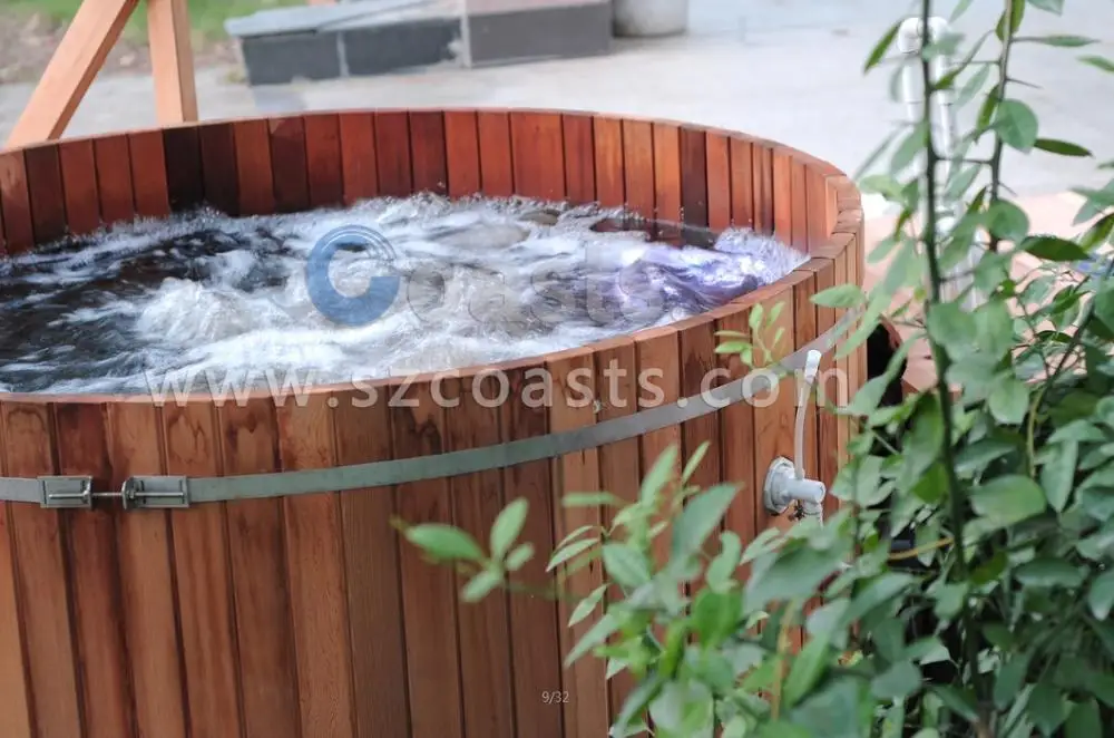 6 persons Outdoor hot SPA outdoor bathtub, wood fired hot tub