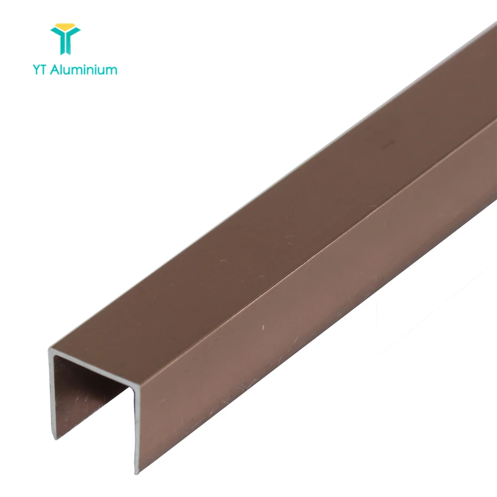 Satin Nickel-Brushed Aluminium Laminate Flooring Trims Square Edging Transition Strip