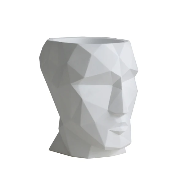 Human face human head home decor concrete flower pot