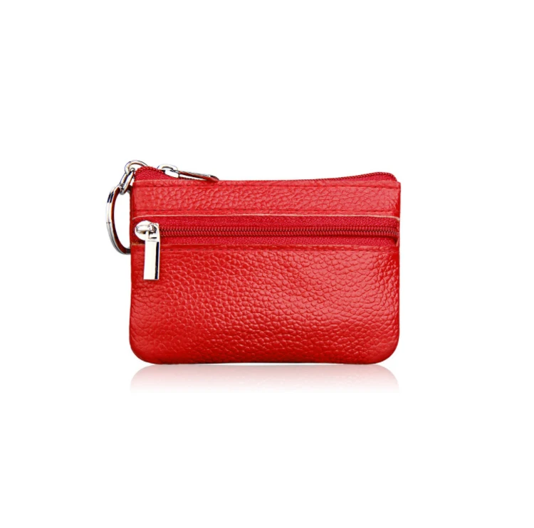
Hot sale classic real leather small coin purse women zipper mini purse 