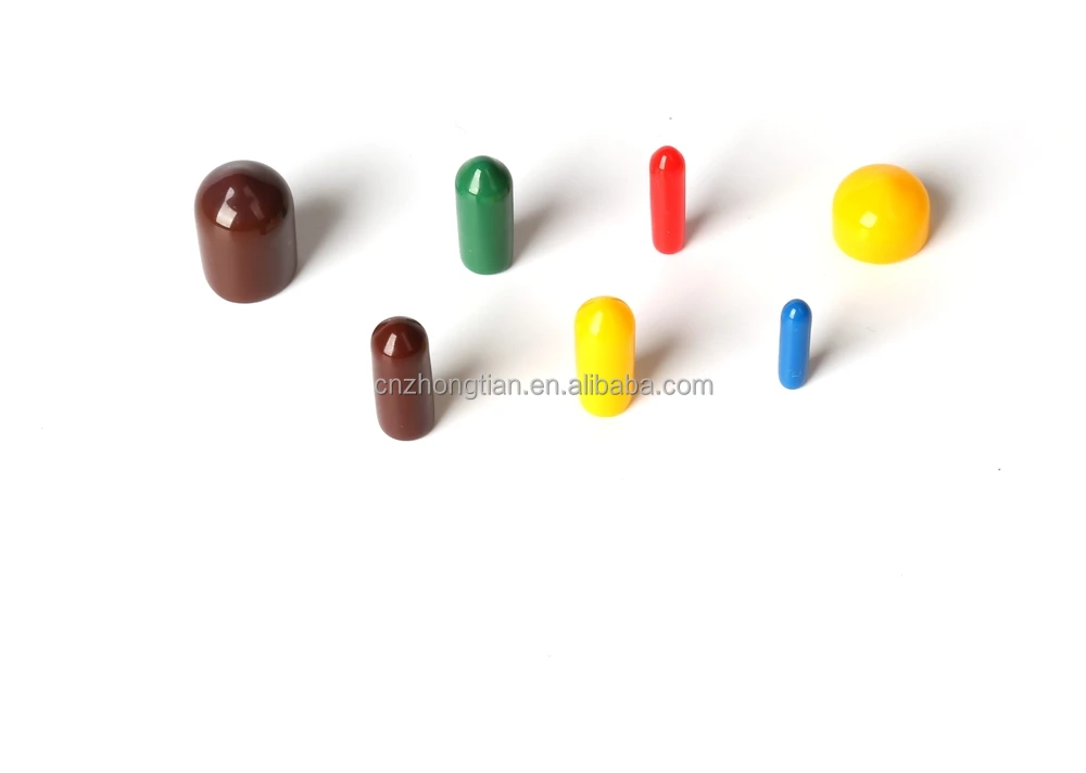 Защитные концевые колпачки для стальных кабелей синего цвета