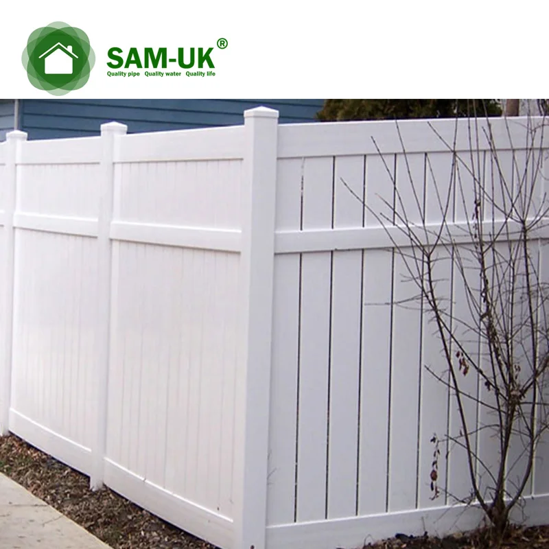 Pvc  hot sale easy to assemble white Privacy Picket Fence  Privacy Fence Garden Vinyl Fence Panels