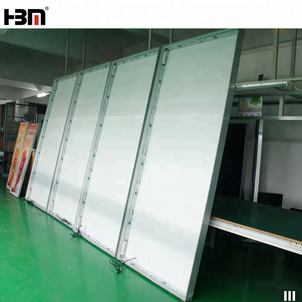 textile lightbox led edge-lit light box for cloth store Single side LED backlit Aluminum frame fabric light box