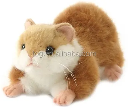 
Plush Cute Sitting Brown White Hamster Stuffed Soft Mouse Lovely Kids Accompany Toy 