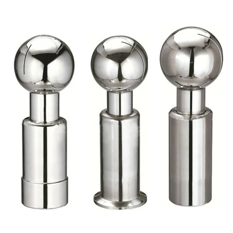 New Stainless Steel Rotary Spray Ball with NPT Female Connection 360 Degree Pattern Ultrasonic Transducer CIP Tank Cleaning Ball