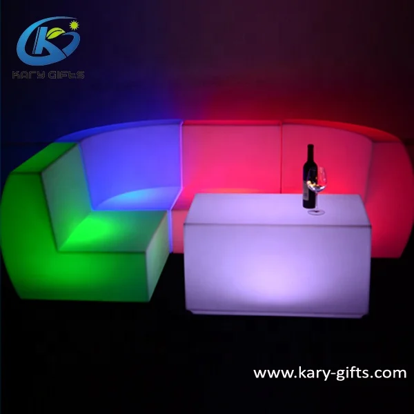 Commercial hookah RGB Color Led Sofa Furniture