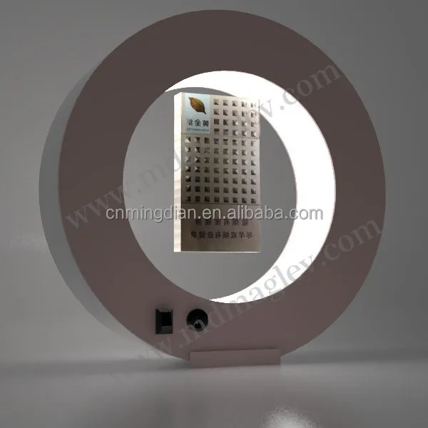 
magnet levitation Tobacco Floating display, custom acrylic magnet rotating tobacco display stand 
