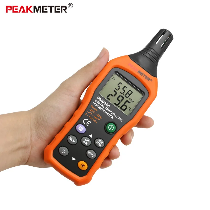 China Ambient Wet Bulb Dew Point Temperature Relative Digital Thermometer Hygrometer PM6508