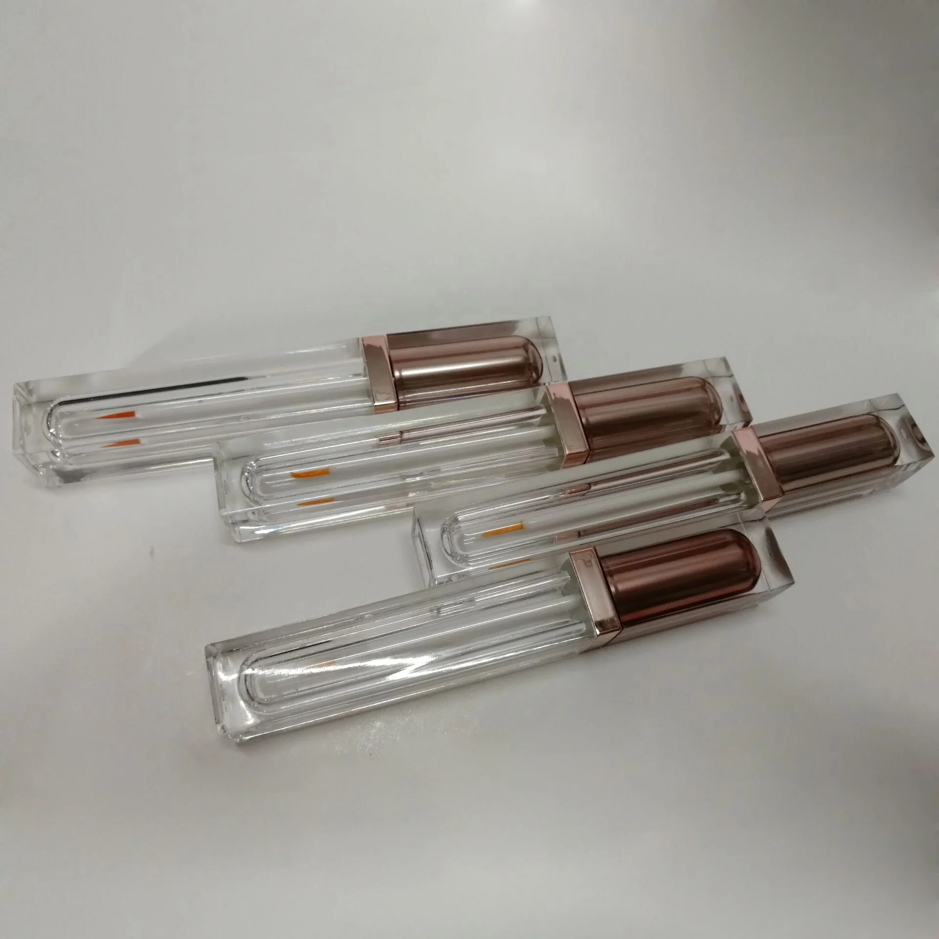 8ml square clear plastic cosmetic eyelash growth serum tube