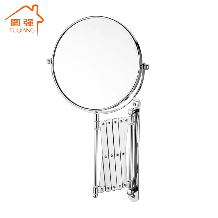 Настенный Мыло для бритья душа расширение Макияж круглое зеркало косметическое Двусторонняя Ванная комната выдвижной