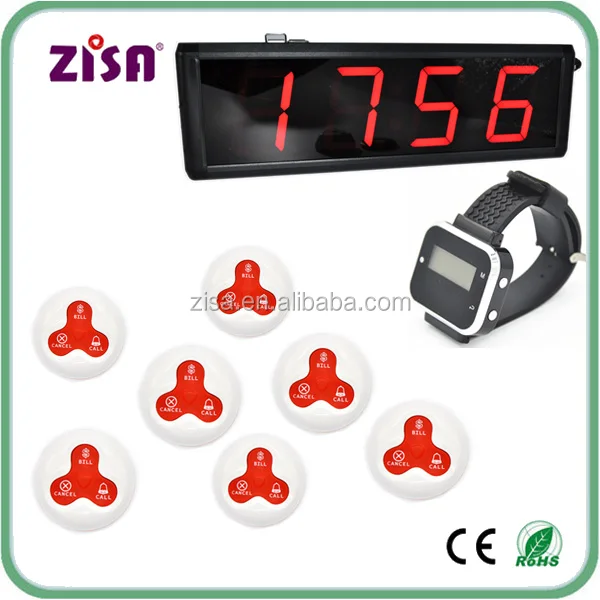 Restaurant waterfroof waiter buzzer, table call button, guest swapping system