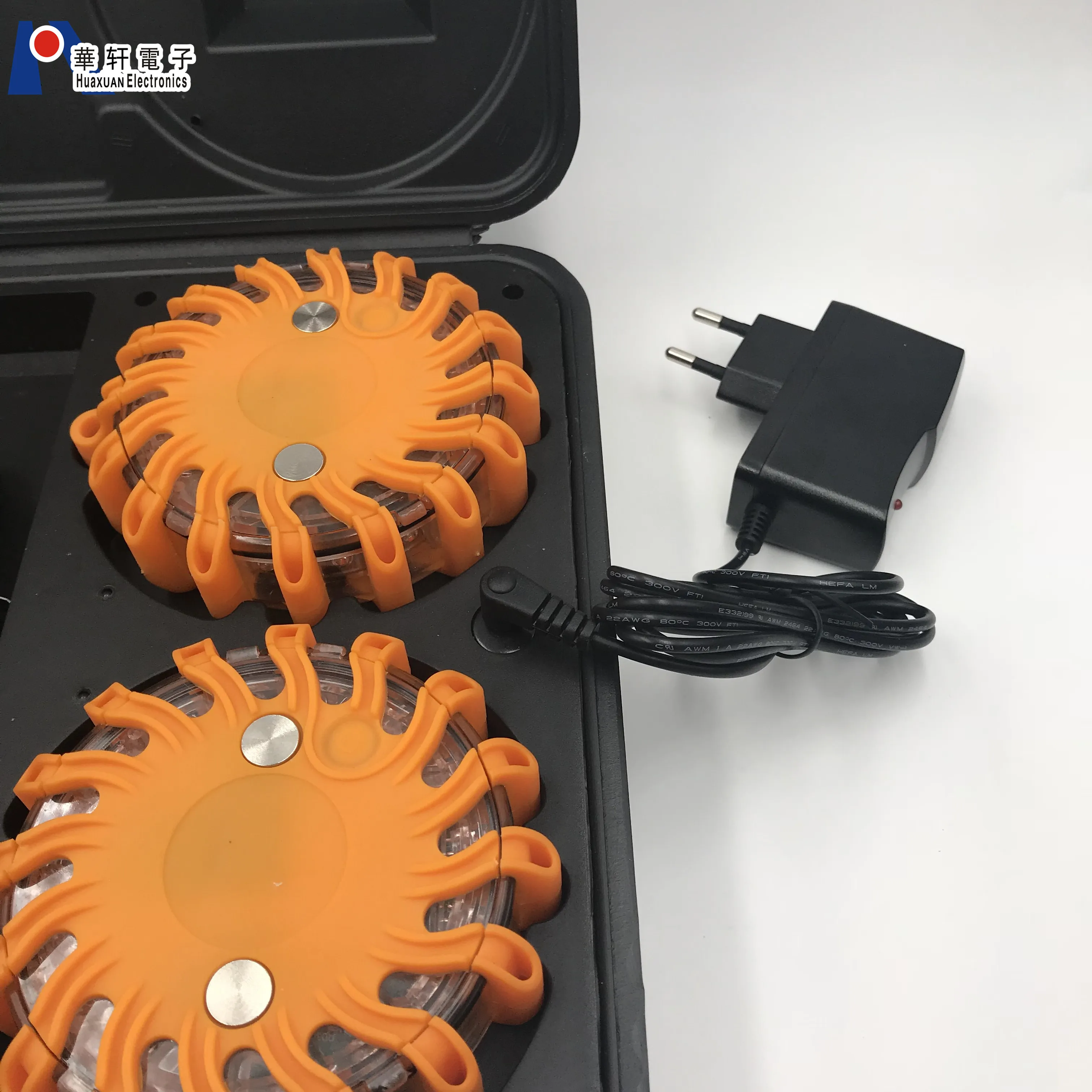 
Huaxuan 10-IN-1 Rechargeable Magnetic Traffic Led Warning Light Led Flare For Vehicle and Car 