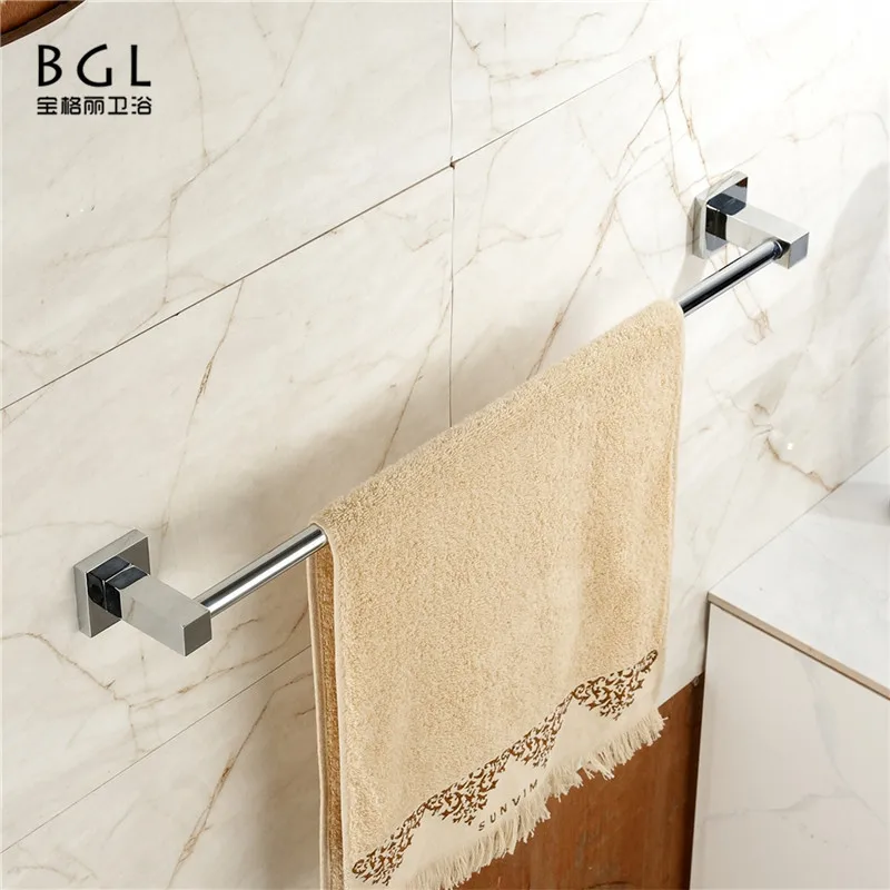 20624 Bathroom Design Zinc Alloy Chrome Wall Mounted Bathroom Sanitary Items Modern Single Towel Rod
