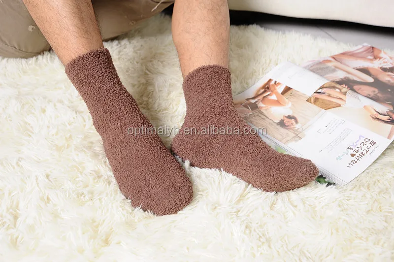 Fluffy bed mens fuzzy socks sleep socks indoor socks