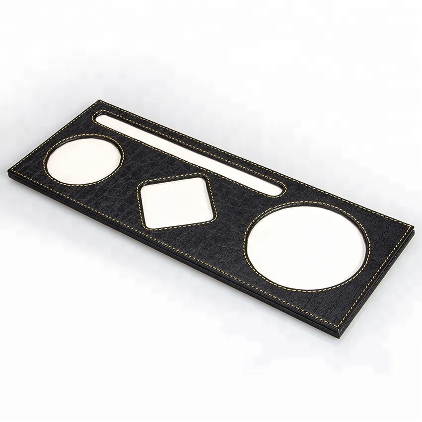 Factory Black Leather Hotel Accessories Desk Set High Quality Business Office Set