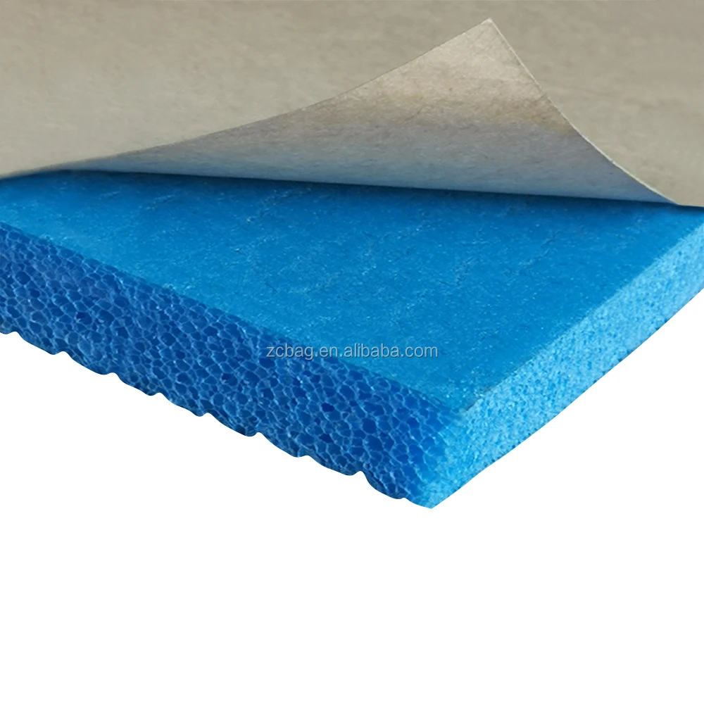 Backed Isolation Adhesive Self-Seal Aluminium Foil IXPE XPE 10mm Glue Foam Thermal Heat Insulation HVAC Duct Liner Material Roll