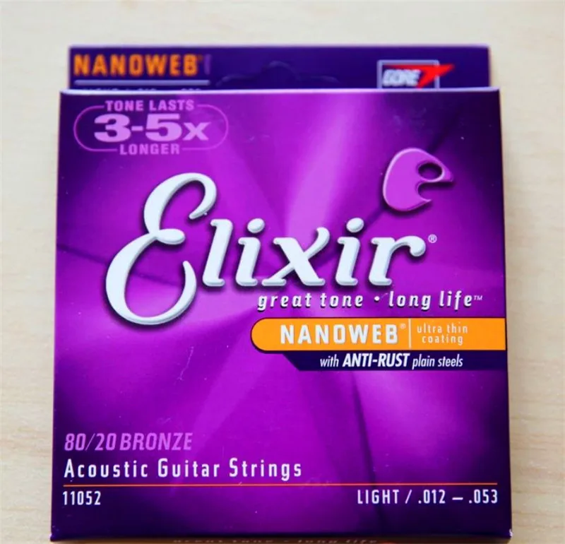Elixir Guitar Strings Acoustic 010 011 012 013 Cordas Elixir Violao