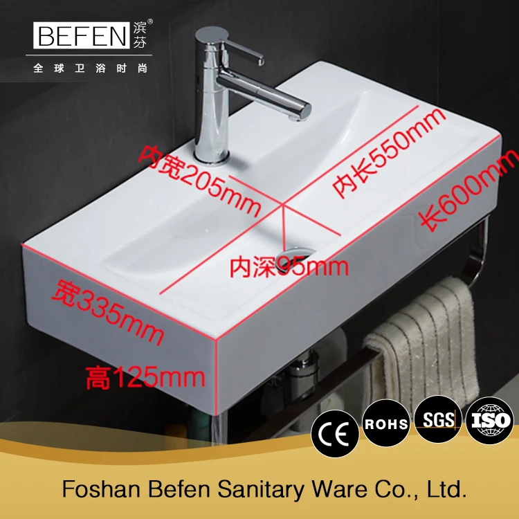 Chaozhou manufacturer wall hung ceramic sanitary ware wash basin on sale