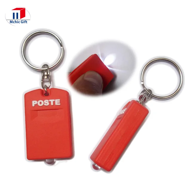 Premium customized plastic soft rubber led keychain with light, personal soft rubber light key chain