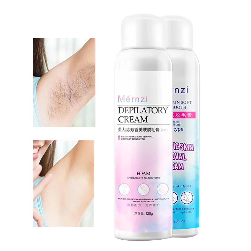 
Manufactory Hair remover cream treatment depilatory foam body hair removal spray for woman or man 