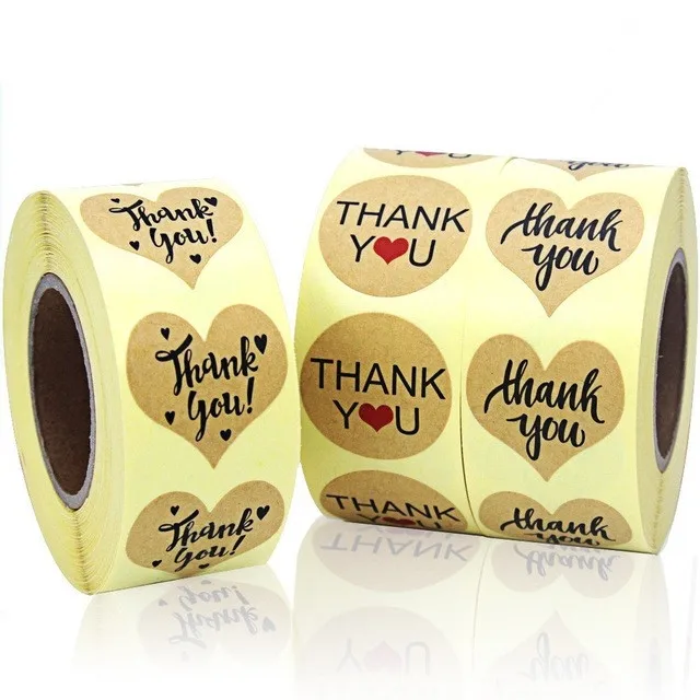Индивидуальная фабрика, спасибо, наклейка, бумажный виниловый рулон для вашего заказа, прозрачная печать, клейкая наклейка, спасибо, наклейка