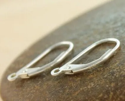 rose gold nickel free D 16mm drop pure 925 pure french clip sterling silver diy lever back clip earring findings