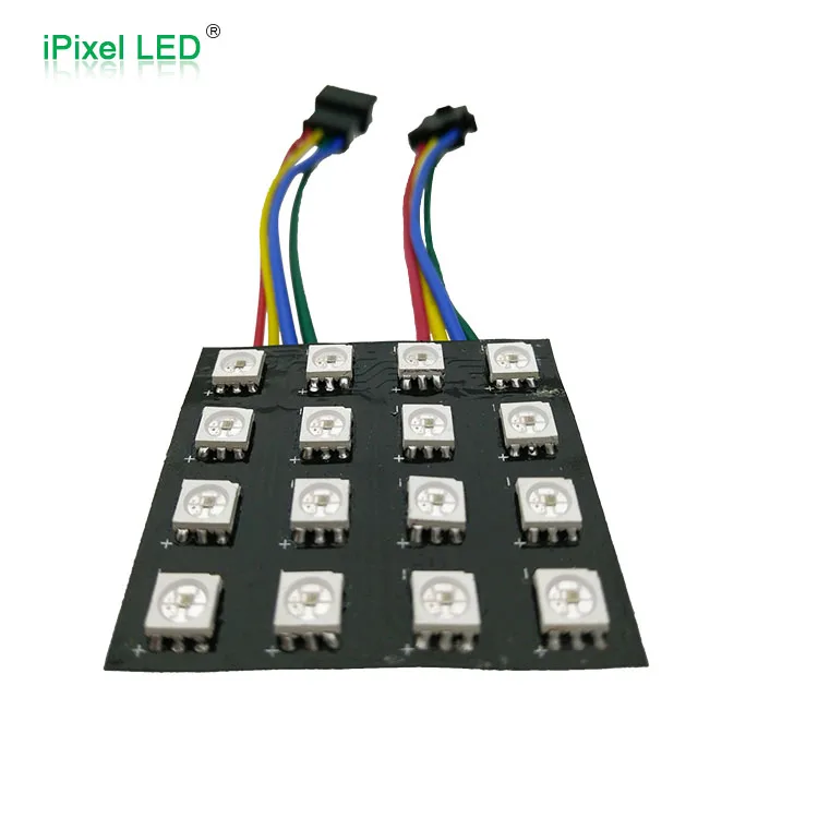 4x4 rgb led matrix IC chip apa102 16 leds flexible led screen