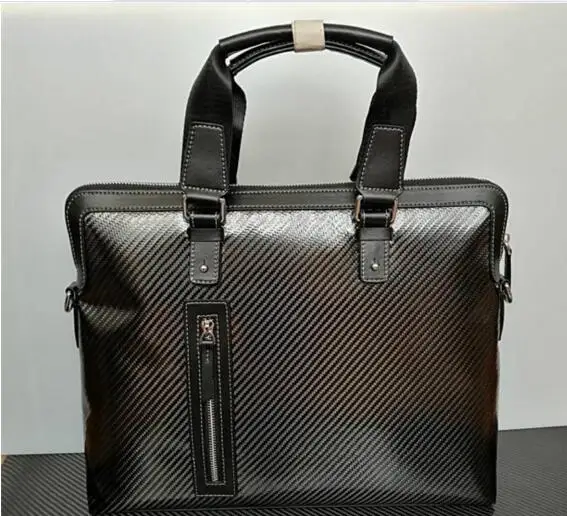 Boshiho Custom Design High Quality Carbon Fiber Leather Bag Portfolio Handbags