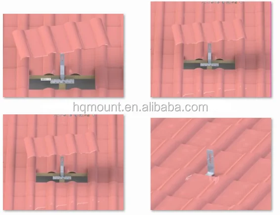 Stainless steel tile roof Mounting Hook Solar Panel