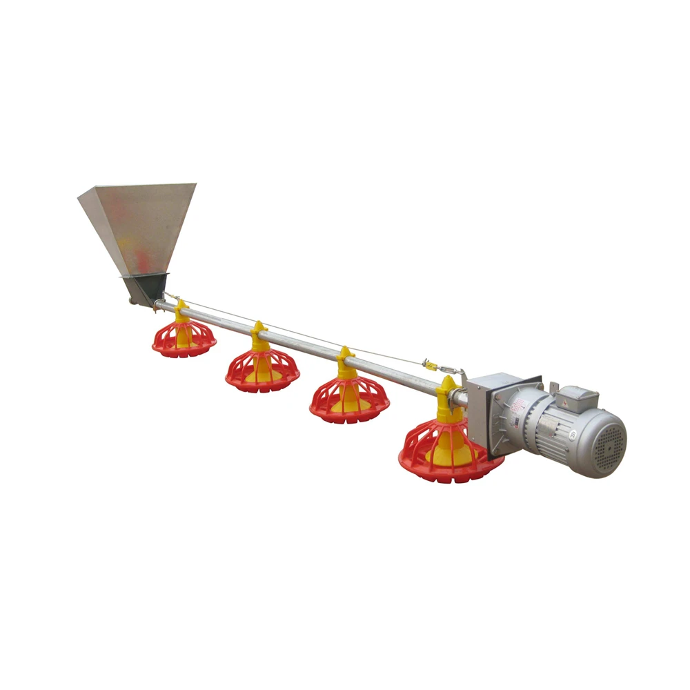Automatic feeding pan for broilers
