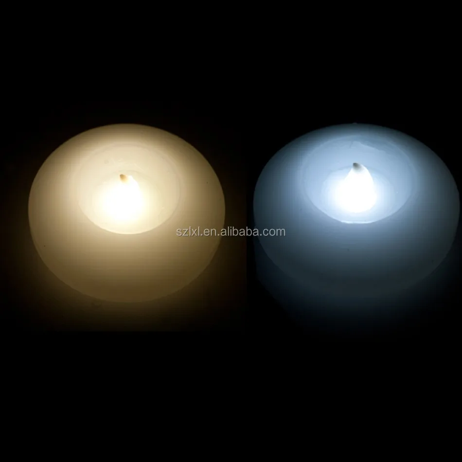 Battery Operated Real Wax LED Water Floating Candle light for vase