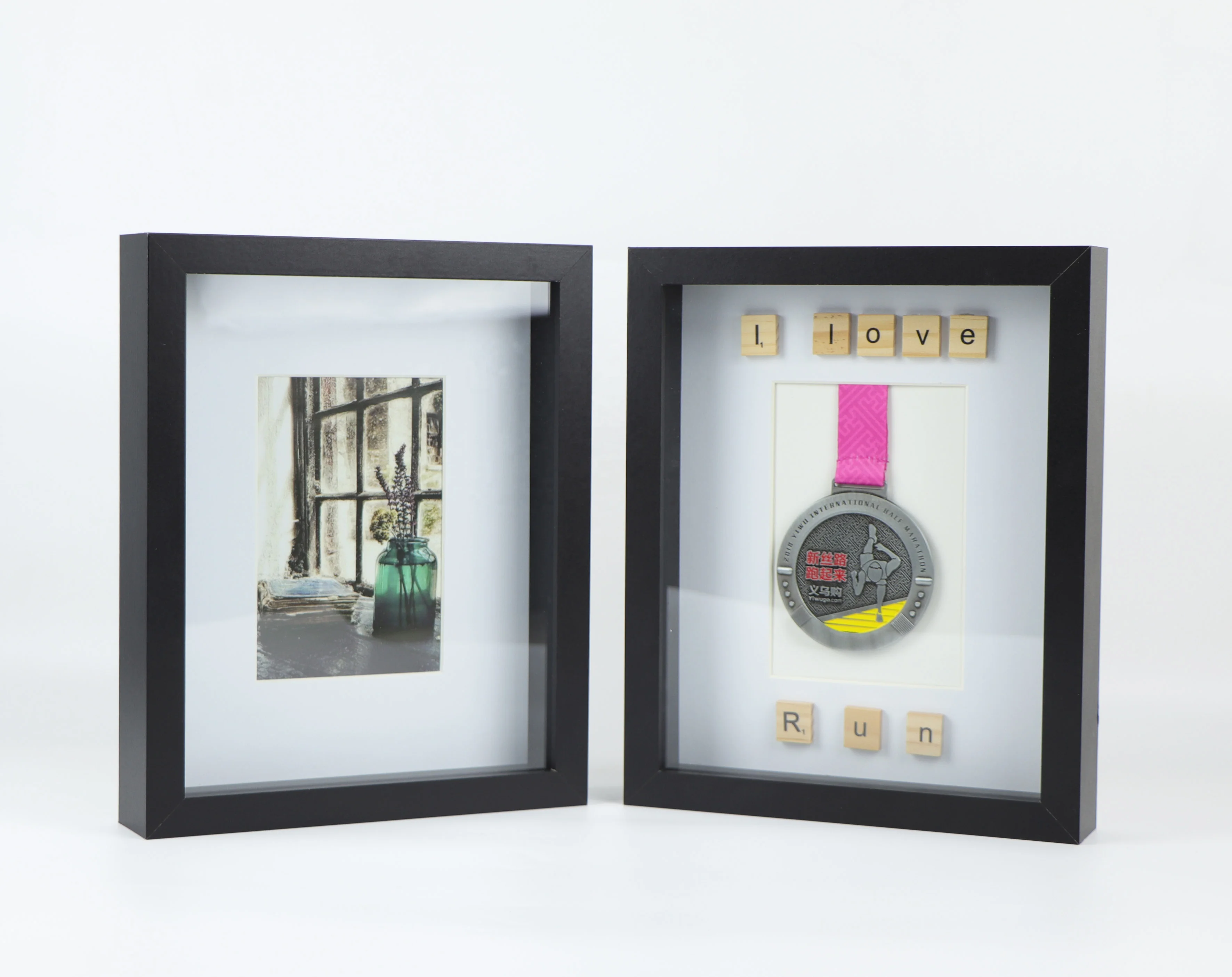 8 by 10 inches shadow box frame, MDF picture frame, Deep frame for display photo or save souvenir