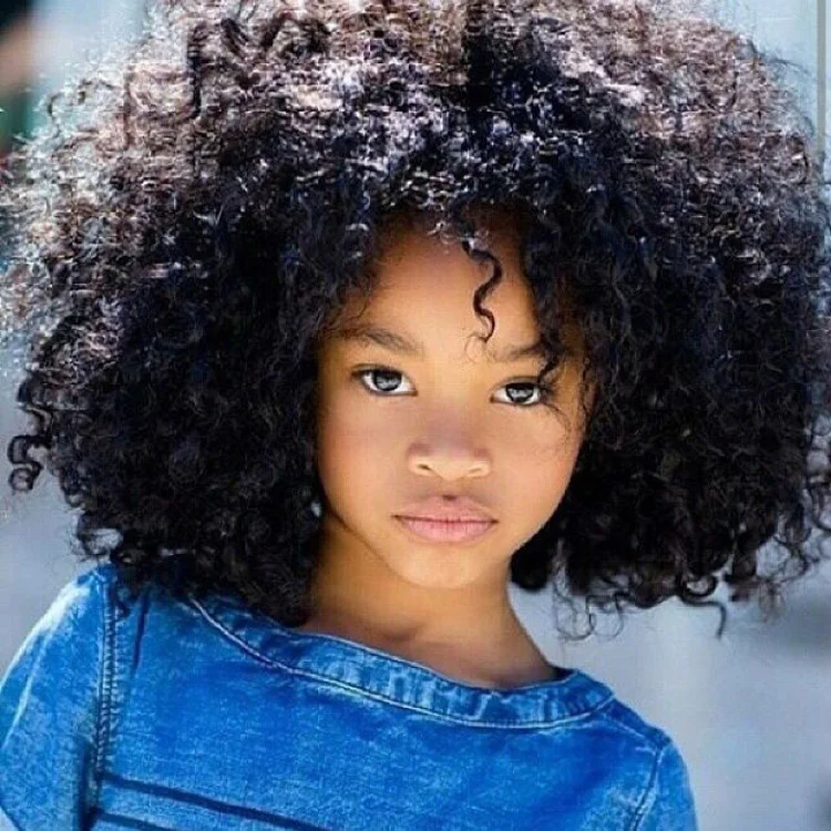 Fashionable Afro wave kids wig for black kids