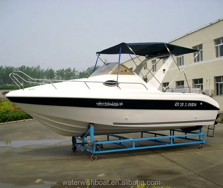 Hot Sale Waterwish QD 20.5 CABIN Fibreglass Fishing Boat