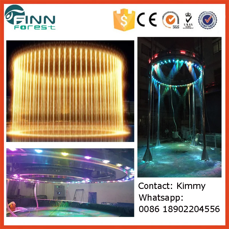 Digital graphical decorate water curtain fountain