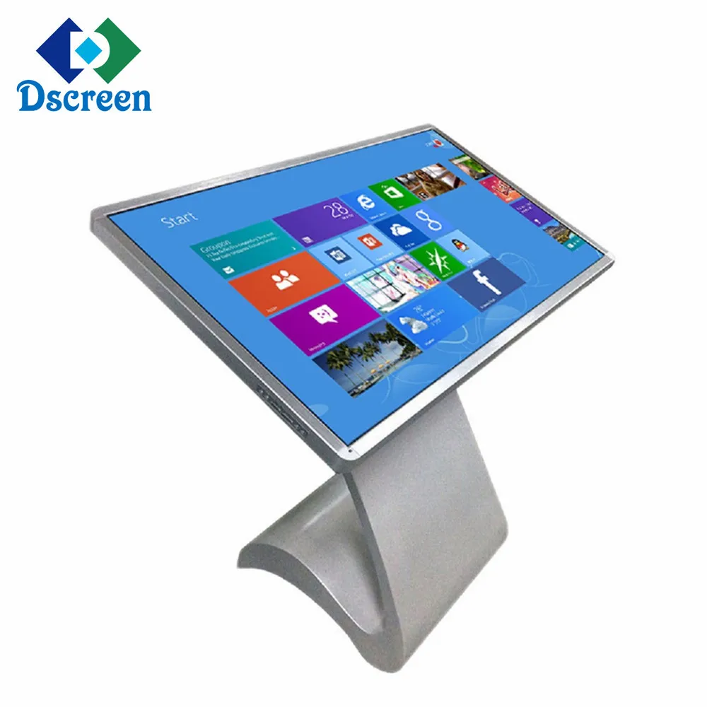 Connect with wifi table screen kiosk query information play game take photo Z table digital signage for center