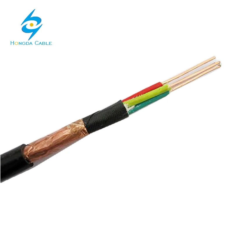 Огнестойкость KVVR/KVVP/KVV22 450/750 V плетеный медный провод гибкий экранированный кабель управления для электрооборудования