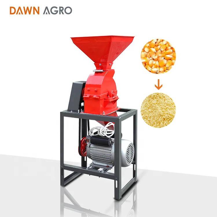 DAWN AGRO Mini Hammer Mill Crusher Corn Flour Mill Machinery Milling Maize Grinder For Home Use