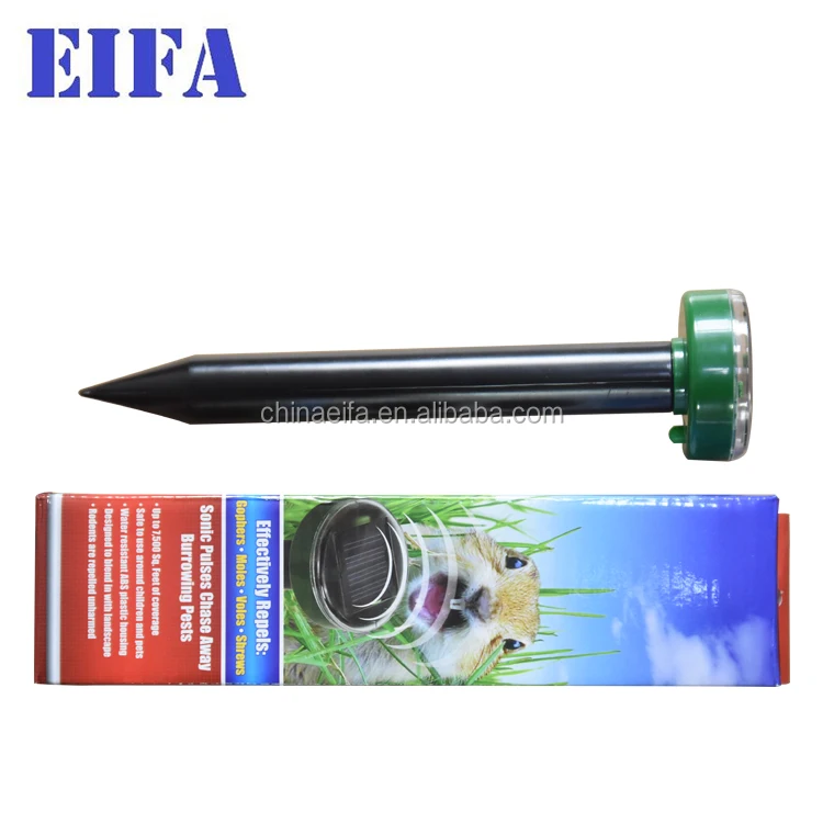Wholesale price supply solar battery operation ultrasonic Mole Repeller solar Solar mole repeller solar powered mole repeller