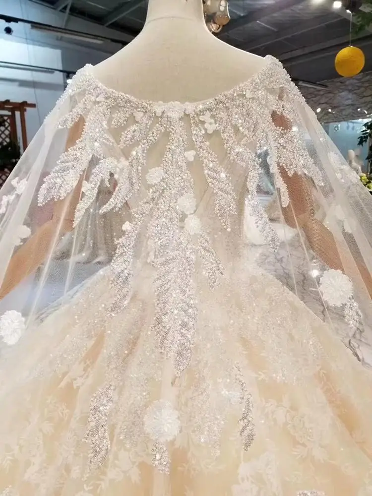 LSS349 sexy v neck western ball gowns with cape quinceanera dresses elegant sample wedding ball gown