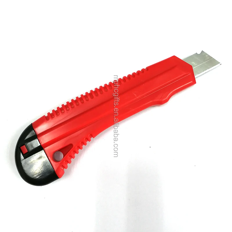 
Plastic Promotional 18mm snap off blade stationery cutter knife 