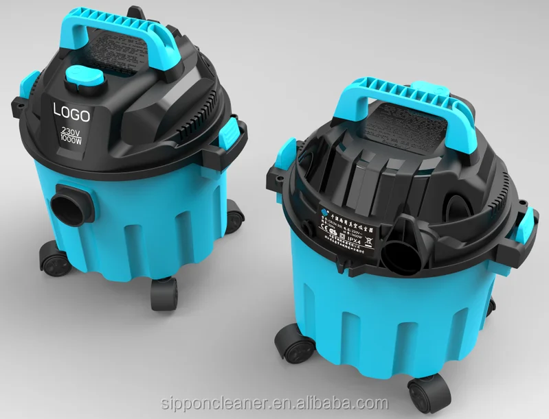 Commercial 10L Plastic Barrel Aspiradora Wet and Dry Vacuum Cleaner Electric Eco-friendly Blue OEM Color Box+ Pvc Bag with Bag